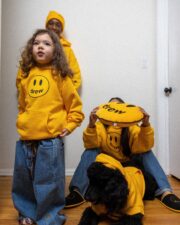 Mini Drew House Mascot Hoodie Golden Yellow - Image 3