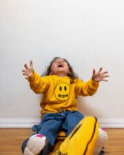 Mini Drew House Mascot Hoodie Golden Yellow - Image 4