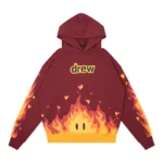 Drew House Fire Hoodie Burgundy