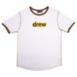 Drew House Secret ss Ringer Tee White/Brown