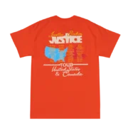 Justin Bieber Justice Tour Orange T-Shirt - Image 2